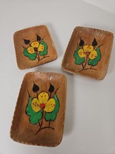 Wooden Trinket Dishes. Hand Painted On Wood.