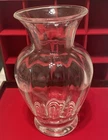 Tiffany & Co Vintage Georgetown optic ribbed crystal vase 9” tall