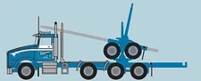 Trainworx 58002 N Scale 4-Axle Log Truck with Trailer - Assembled Gene Whittaker