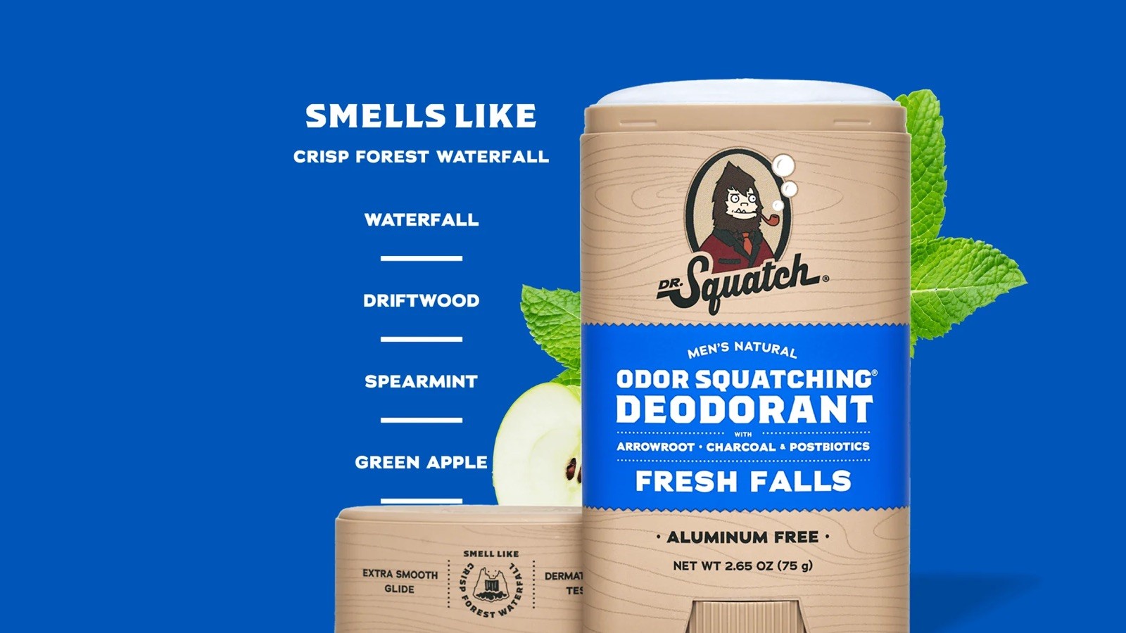 Dr. Squatch Natural Odor Squatching Deodorant  Fresh Falls 75g UK SELLER BUY IT!