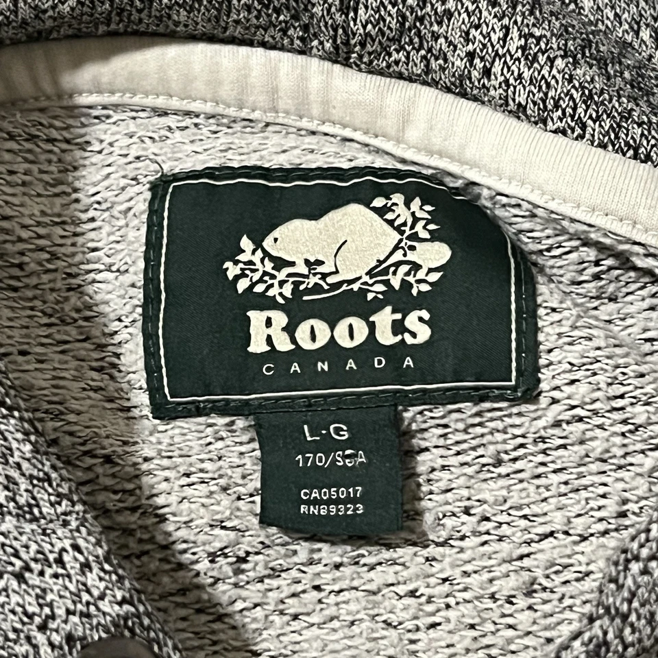 Roots Canada 73 Sweater Womens Large Gray Athletic Goods Hoodie Distressed Comfy - Image 3 of 4