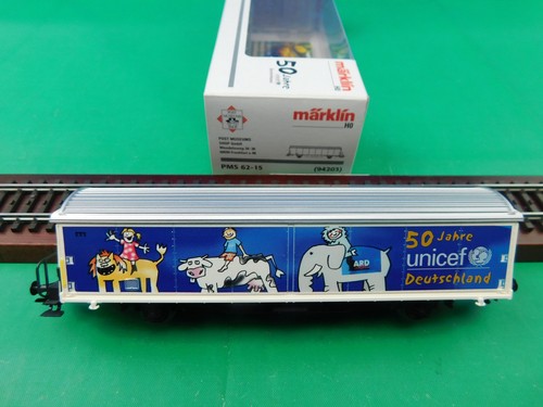 B14 Märklin H0 Güterwagen 94203 Schiebewandwagen Unicef PMS 62-15 KKK OVP TOP | Condition: Gebraucht