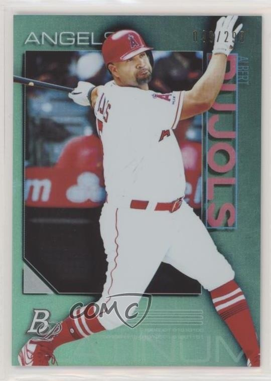 2020 Bowman Platinum Wal-Mart Teal 49/299 Albert Pujols #96 0l63