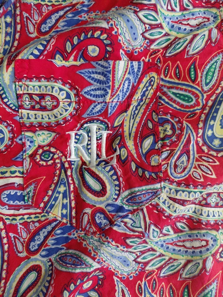 Conjunto de pijama para mujer Lauren Ralph Lauren L algodón rojo cachemir logotipo bordado Foto 3 de 4