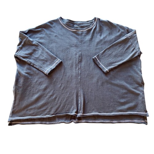 Mersea French Terry Sweatshirt Dolmanärmel kastig Oversize 100% Baumwolle Schlitze - Bild 2 von 4