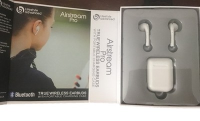 Lifestyle advanced airstream Pro two wireless earbuds with portable  charging Cas