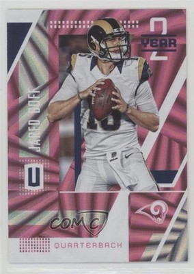 2017 Panini Unparalleled Year 2 Pink Wedges 98/99 Jared Goff #YT-JG 0f8