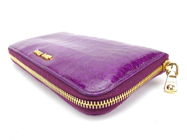小物 Archive miu miu leather wallet purple Miu Miu Wallet Purple Womens Miu Miu