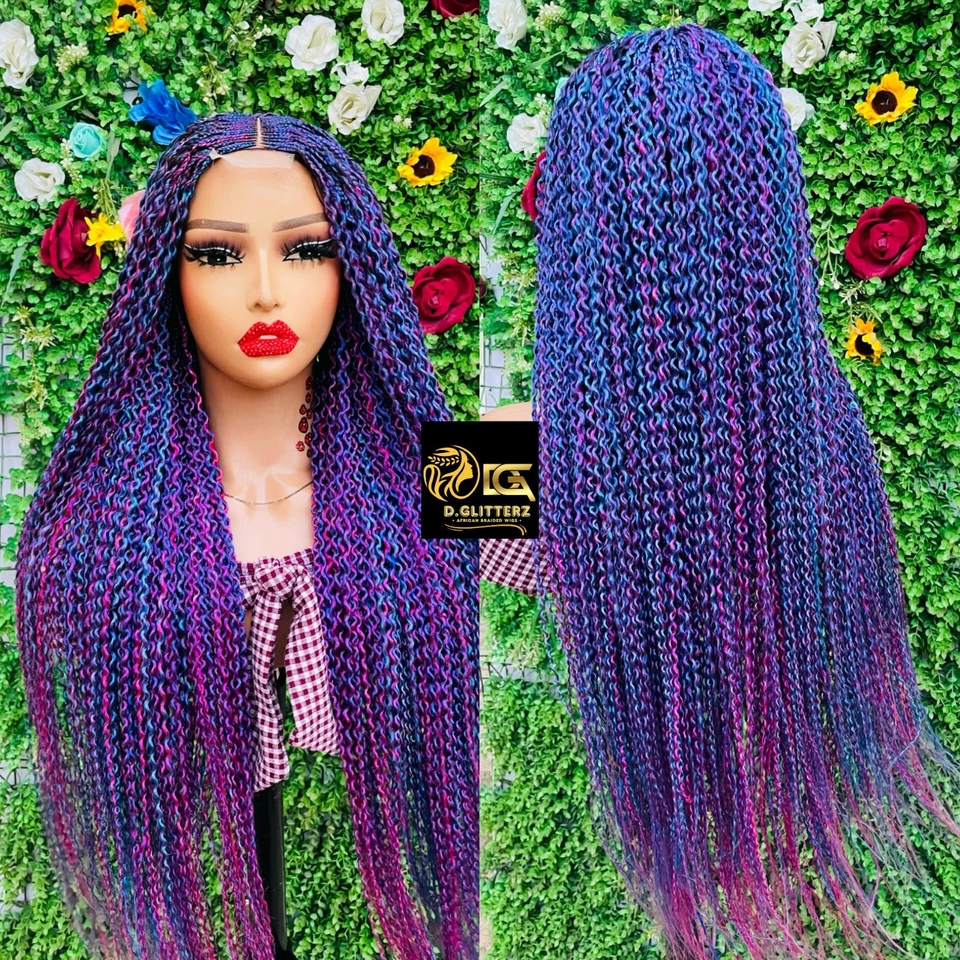 PELUCA SANDÍA TRENZADA 2*4 CIERRE ENCAJE 35" Foto 2 de 4