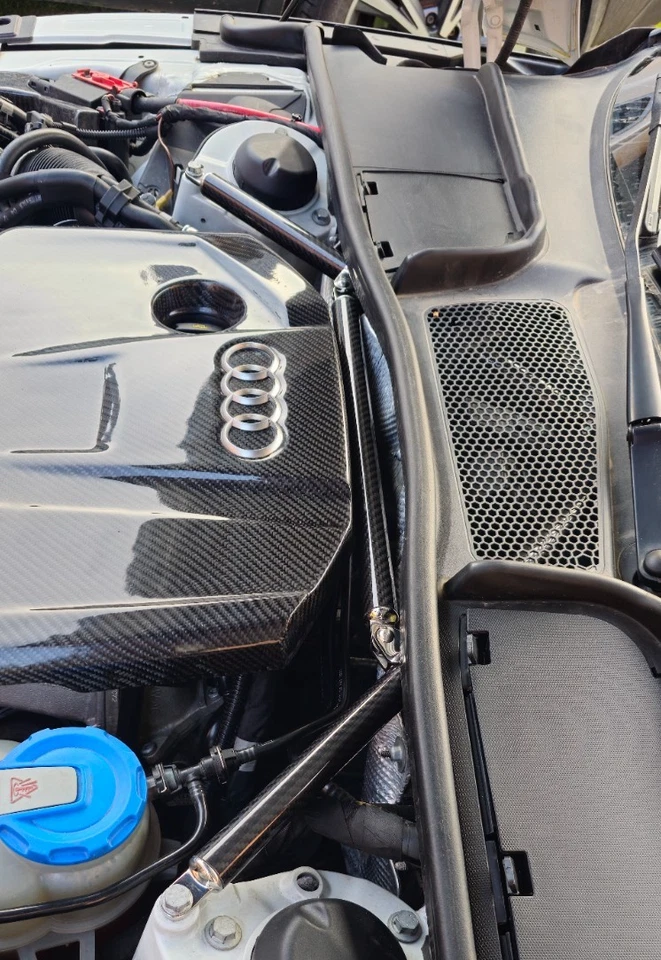 Audi Real Carbon Fiber Front Strut brace bar (2pcs) A4 S4 RS4 A5 S5 RS5 B9 B9.5 - image 2 of 4