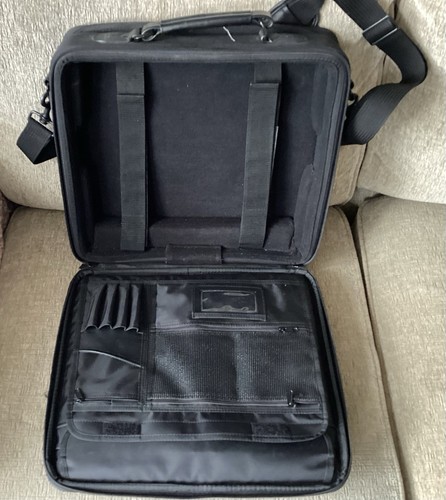 Sacoche noire rembourrée pour ordinateur portable Dell mallette bandoulière 15” par 14” Messenger Voyage - Photo 9/19