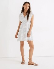 Madewell Silk Crossover Mini Dress Sleeves Sunflower Season Women Size 0