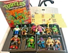 Teenage Mutant Ninja Turtles Lot Of 9 Vintage figures With  Case and more