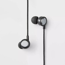 Wired Earbuds with Microphone - heyday  Black Stylized