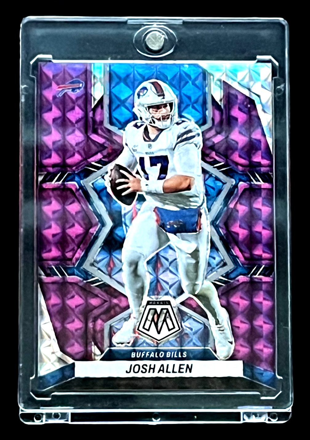 Josh Allen 2022 Panini Mosaic Purple Mosaic Prizm 21/49 Buffalo Bills #20