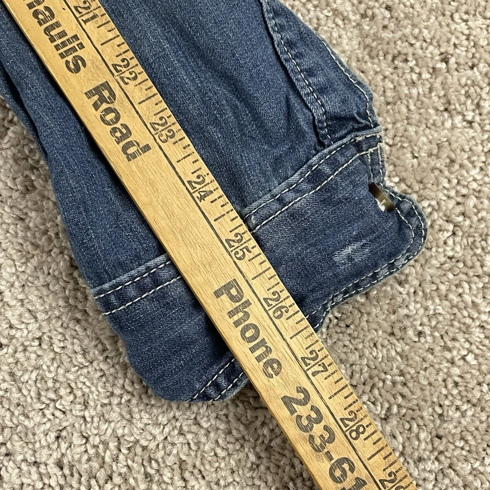 Vintage Abercrombie & Fitch Shirt Mens L Muscle Denim Button Up Western Y2K T287 - Image 3 of 4