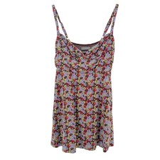 Urban Outfitters Floral Print Cami Mini Dress Purple Red Green Ditsy Size Large