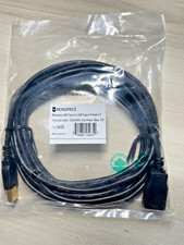 Monoprice USB A to USB A Female 2.0 Extension Cable, 28/24AWG, Black, 15ft