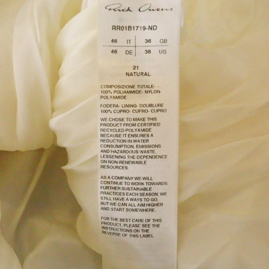 Felpa con cappuccio Rick Owens 22SS PETER CROPPED zip nylon usata 28ebee80508b