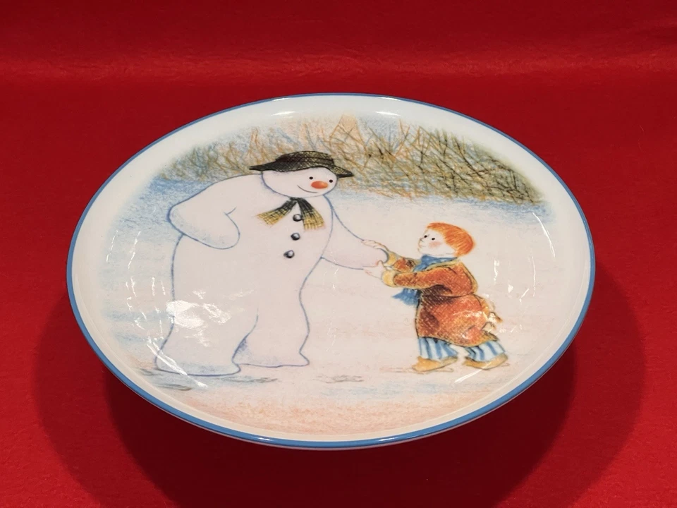 Portmeirion The Snowman Christmas Cake Dessert Stand Plate 10.5” Raymond Briggs - Image 3 of 4