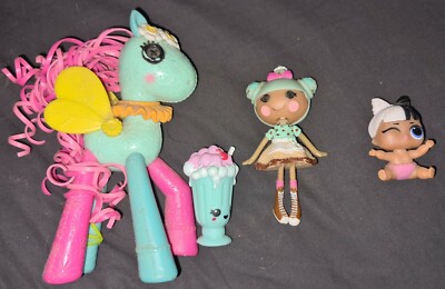 Lalaloopsy mini doll and horse, lol Lil sisters doll, smiggle miniature 