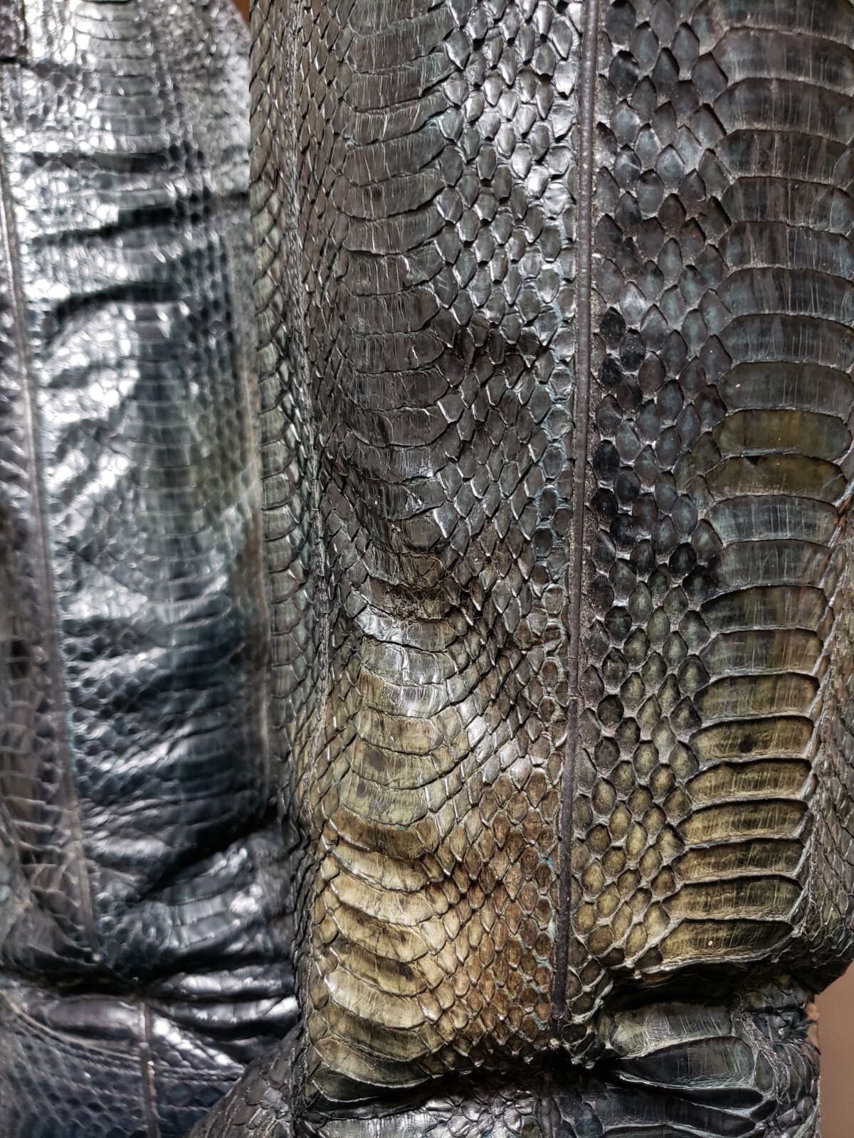 Dan Post Vintage Full Genuine Python Black Wester… - image 6