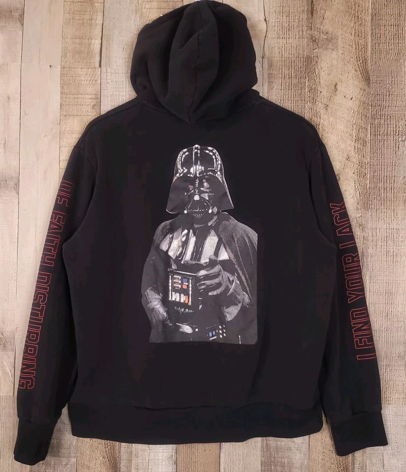 Levis x Star Wars Darth Vader Black Hoodie Mens Large Hooded Sweatshirt Pullover - Image 3 of 4