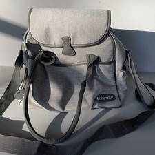 Babymoov Diaper Changing Bag Grey Satchel Stroller Compartment Travel Infant