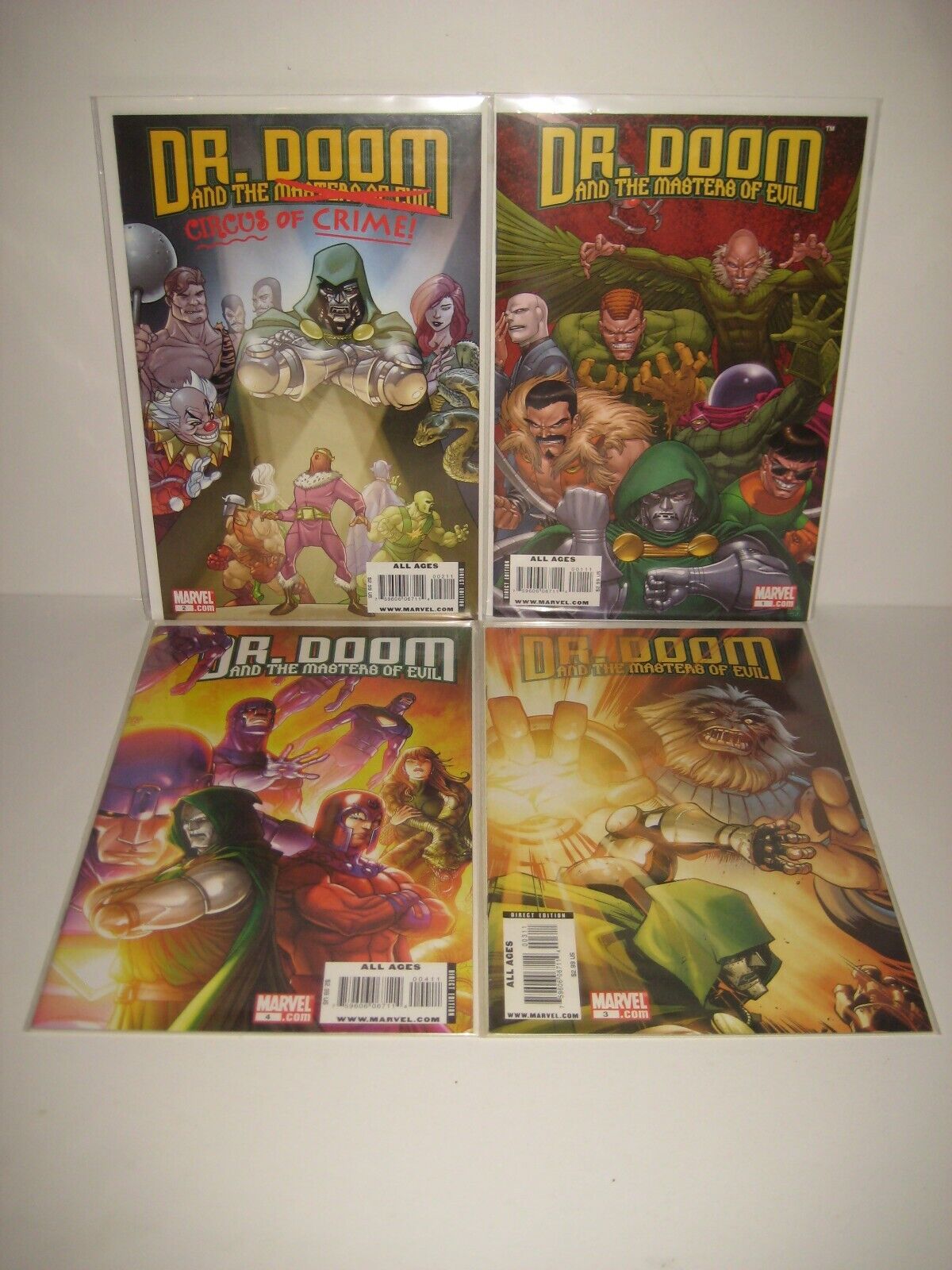 DR. DOOM AND THE MASTERS OF EVIL #1-#4 SET MARVEL COMICS 2009