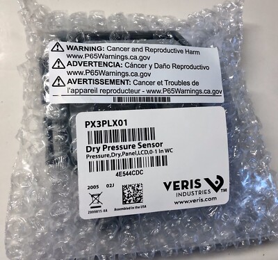 Veris PX3ULX05 Pressure Transducer - LCD Display, 0.1" To 1.0" WC Ranges, Dry Air/Gas, 4-20mA Or 0-5V/0-10V Output