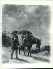 1984 Press Photo William Tylee Ranney, "A Trapper Crossing the Mountains" Oil