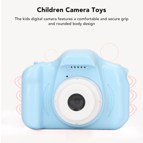 Kids Camera 2.0 Inch IPS Screen Rounded Body USB Charging 400mAh Camera Toys AGS - Afbeelding 1 van 12