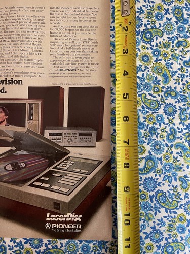 Vintage 1981 Pioneer Laser Disc Player Print Ad With Stereo Sound- Ad Only - Picture 6 of 7