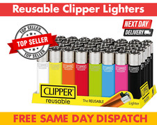 Clipper Refillable Lighters Colourful Multipack Reusable Lighters, Pack of 10 UK