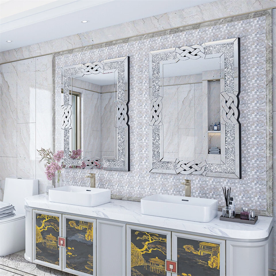 Rectangle Decorative Wall Mirror Fireplace Hanging for Living Room, Home Decor - Image 4 of 4