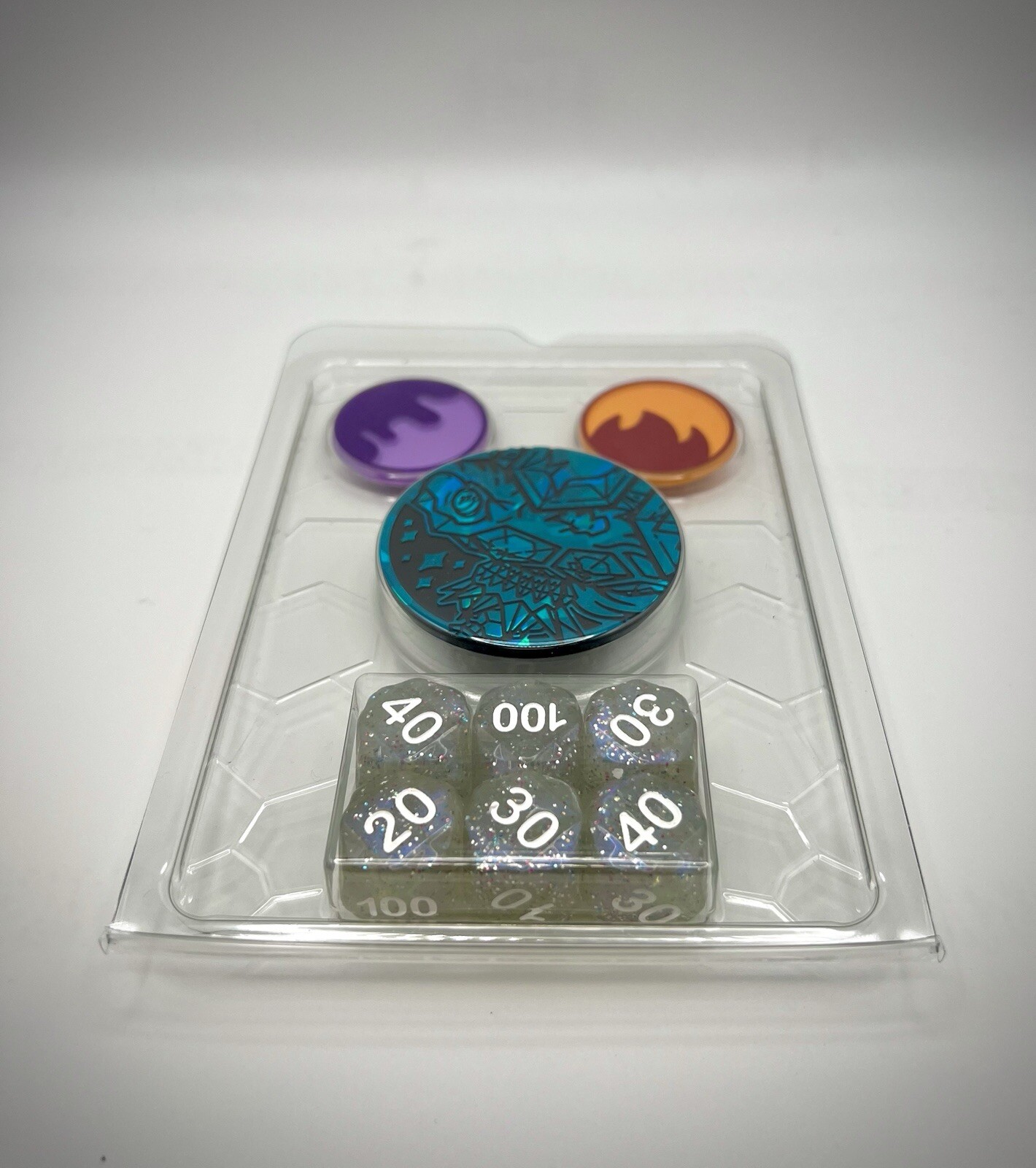 Pokemon TCG - Terapagos Coin & Dice Set from Ultra Premium Box, Never Opened NM+