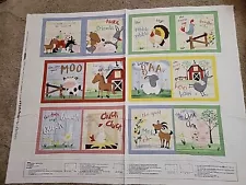 Studio E FARM-TASTIC Friends Cotton Fabric Book Panel