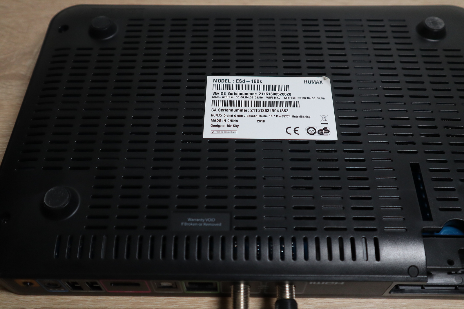 SKY Kabel Receiver 1TB Festplatte Humax Sky+ Pro ESD160C 4K UHD 1TB eBay