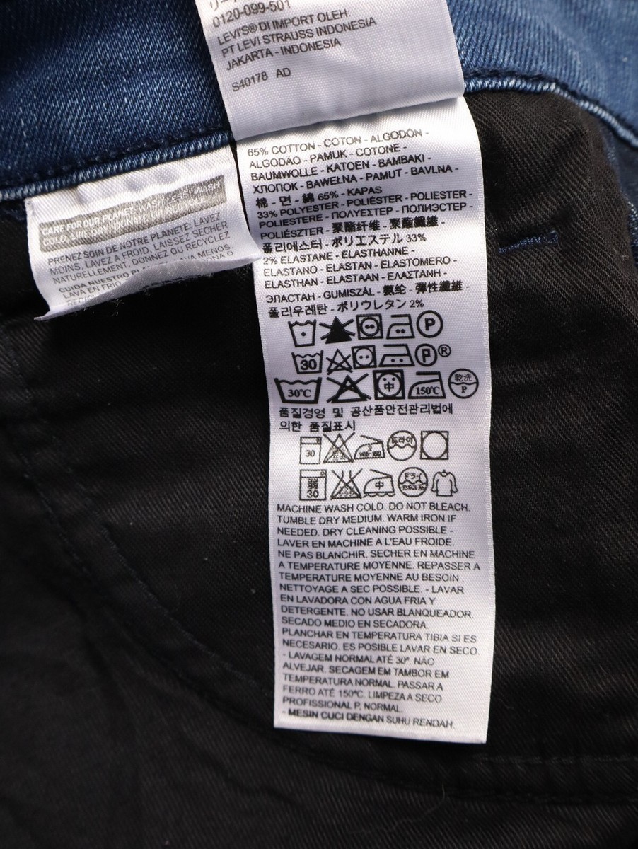 ⭐︎ LEVI's 511 Jeans Men's W30/L32 Slim Fit Whiskers Faded Casual Blue
