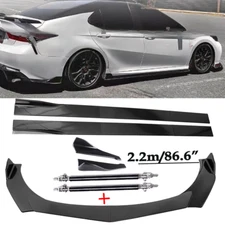 Front Bumper Lip Splitter Spoiler Rear Lip Strut Rods For Camry SE XSE 2018-20