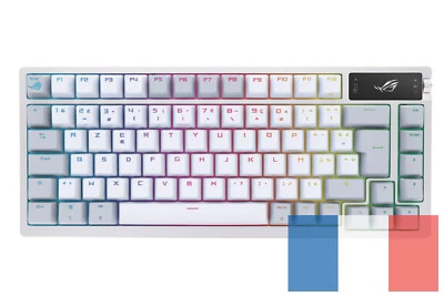 Asus ROG AZOTH Clavier gaming sans fil Blanc (USB/Bluetooth/RF 2,4 GHz)