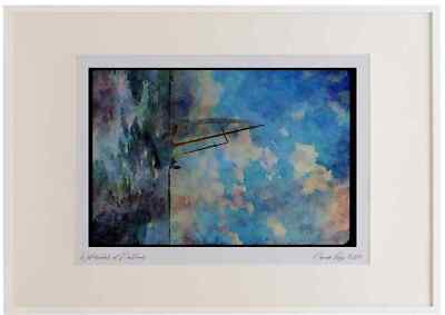 Segeln 007028 Ketsch unter bewölktem Himmel Aquarell Bilderrahmen limitierte Auflage A3