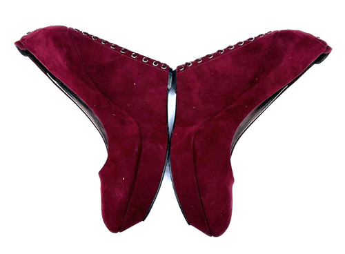 GUESS by Marciano Women's Size 10M Burgundy Suede Brand-New Wedge Style Shoes - Picture 3 of 16
