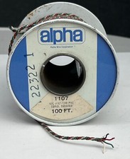 24  4 Conductor Shielded 32 Gauge Tonearm / Pick-Up Arm Cable ALPHA NOS Vintage