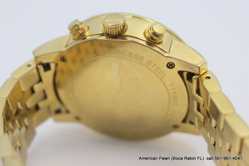 激安! Michael Kors GOLD RUNWAY CHRONOGRAPH MK5698 Michael Kors Runway Chronograph Gold Dial Gold Steel Strap