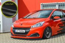 Spoilerschwert Frontspoiler aus ABS für Peugeot 208 Facelift in Carbon Optik