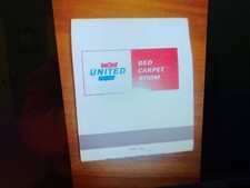 Vintage "UNITED" Red Carpet Room Unused Matchbook Made in USA