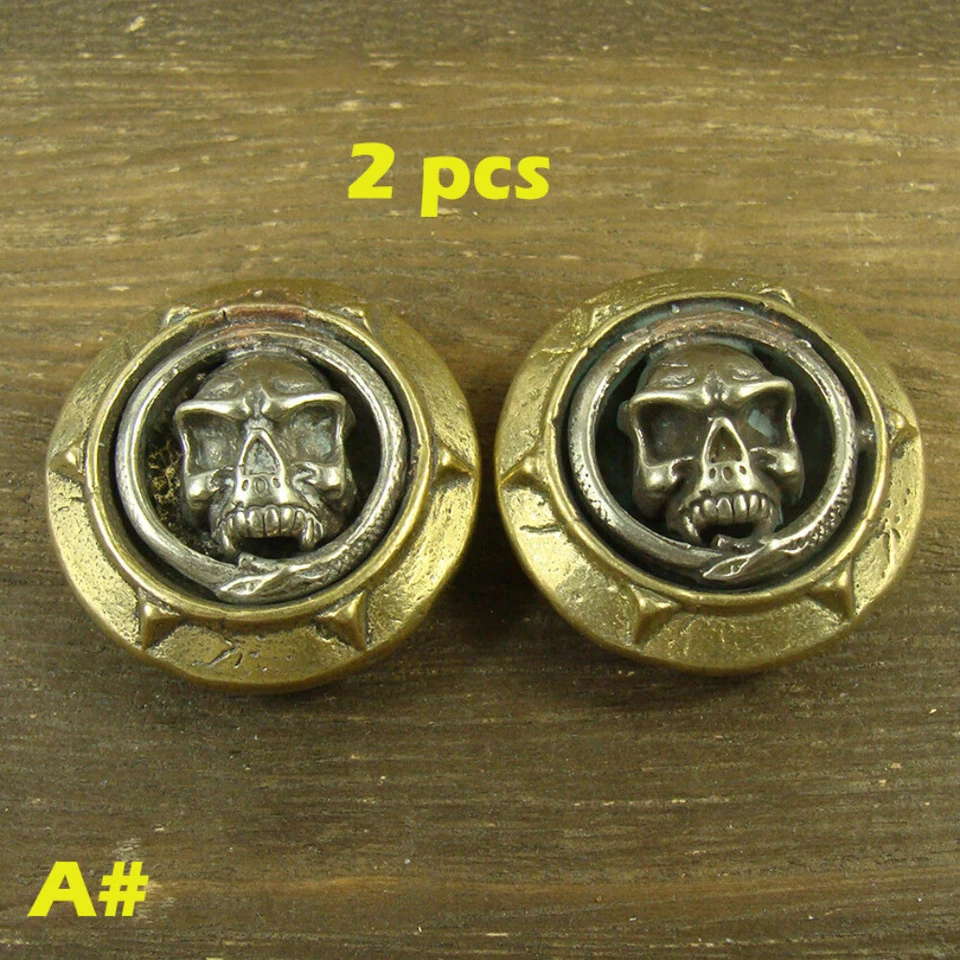 Solid Brass conchos Leathercraft rivet stud Punk screw back Concho - Image 2 of 4