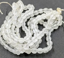 Antique Czech Glass Beads Matte Crystal Nail Head Accent Bead 150pc 4mm C7-22