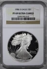 1986 Silver Eagle NGC PF69 -Ultra Cameo-Stunning, Beautiful Coin